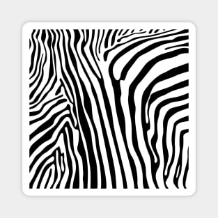 Zebra Pattern Stripes Texture Fur Skin Magnet