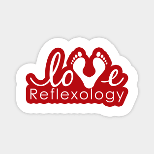 Love Reflexology - BACK of shirt placement (Red outline) Magnet