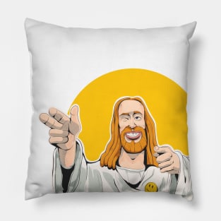 Trigger Finger ( Jesus is Cool Edit ) Pillow