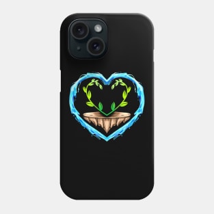 Grown Heart Of Plants Bordered By Water Heart For Earth Day Phone Case