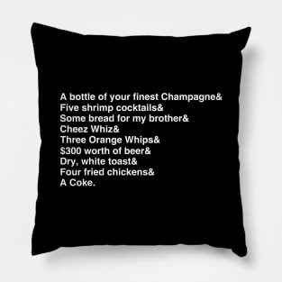 1980 Blues Musical Menu Pillow