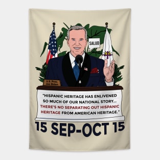 Joe Biden Hispanic Heritage Month flag Of America Tapestry