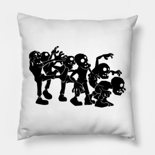 White Zombie Shiluet Pillow