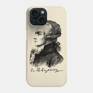 Maximilien de Robespierre Sketch - French Revolution, Jacobin, Revolutionary, Historical Phone Case