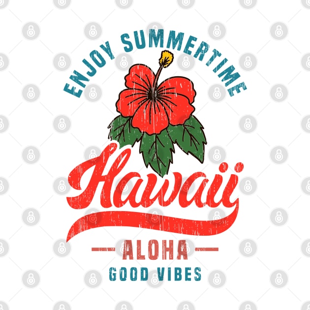 Hawaii vintage retro flower greetings aloha by SpaceWiz95