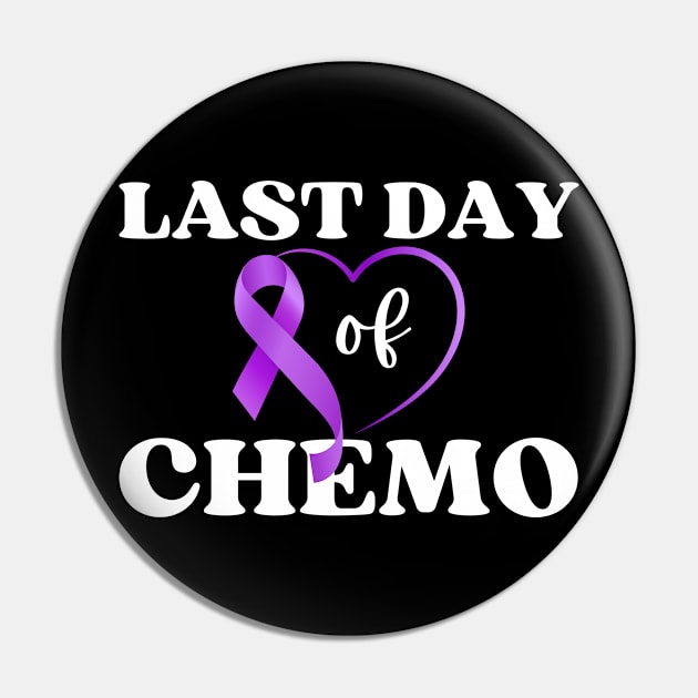 Last Day Of Chemo Radiation Cancer Awareness Survivor Pin by IYearDesign