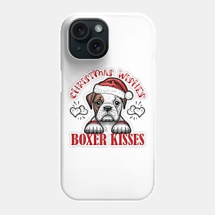 Christmas Wishes, Boxer Kisses Phone Case