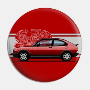 The iconic italian hot hatch Pin