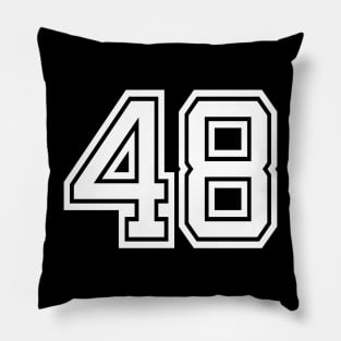 Numbers 48 for a sports team, group, or community Pillow