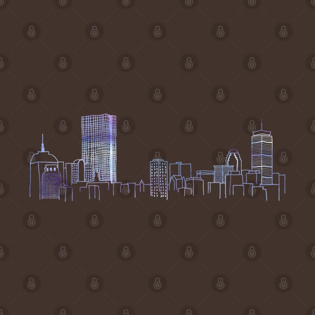 Boston Skyline by doodlesbydani