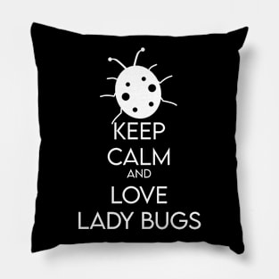 Keep Calm Ladybug Pillow