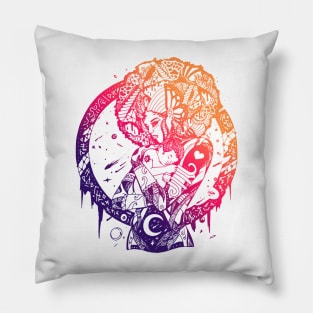 Sunset Sky Mother and Star Pillow