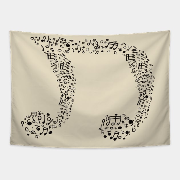 Music note Tapestry by Xatutik-Art