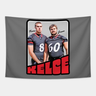 The Kelce Brothers Trading Card Tapestry