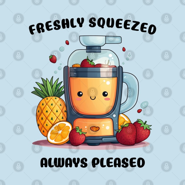 Fruit Juicer Freshly Squeezed Always Pleased Funny Health Novelty by DrystalDesigns