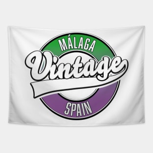 Málaga spain retro style logo Tapestry