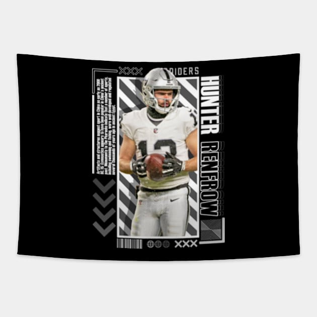 Hunter Renfrow Paper Poster Version 10 Tapestry by art.Hamdan