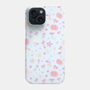 Coral Pink Floral Pattern Phone Case