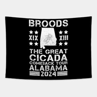 Great Cicada Comeback Tour Alabama 2024 Cicada broods XIII and XIX i Tapestry