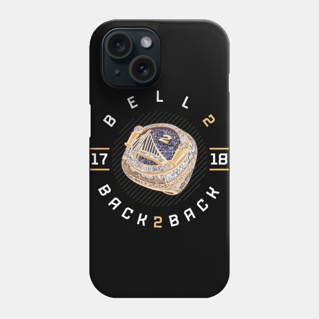 Jordan Bell 2 Back 2 Back Championship Ring 2017-18 Phone Case by teeleoshirts