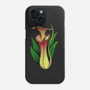 Cute Frog Inside Nepenthes Carnivorous plant Botany Pitcher Plant Phone Case