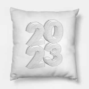 2023 subtle gray Pillow