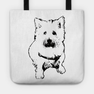 West Highland White Terrier Face Design - A Westie Christmas Gift Tote