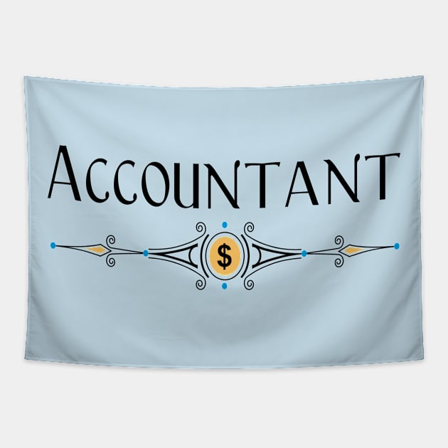 Accountant Decorative Line Tapestry by Barthol Graphics