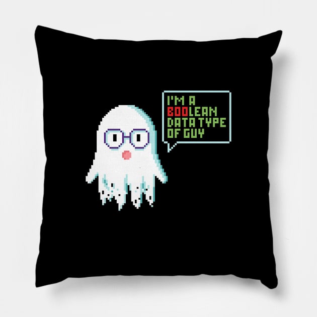 Boolean Ghost - Software development Pillow by deadlypixel