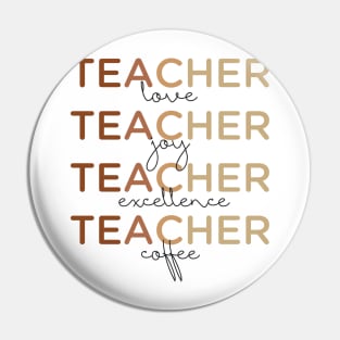 Teacher love teacher excellence teacher coffee funny teaching gift Pin