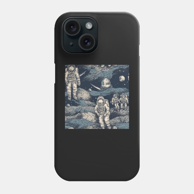 Astronaut Pattern Phone Case by tommytyrer
