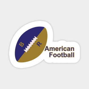 American football ball with text Magnet