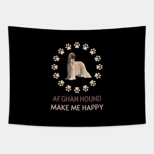 Afghan Hound Make me Happy Tapestry