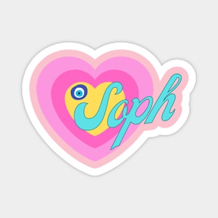 Soph in Colorful Heart Illustration Magnet