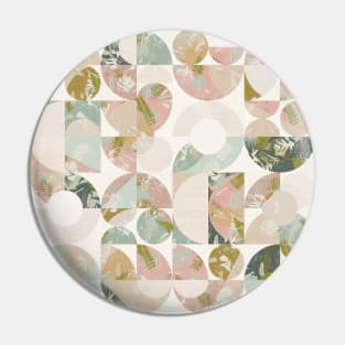 Neutral Tropical Collage with Modern Shapes Pin