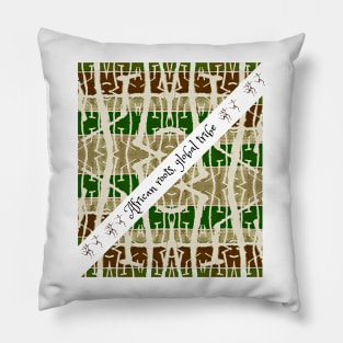 African roots, Global Tribe, Global, African, Tribe, Roots Pillow