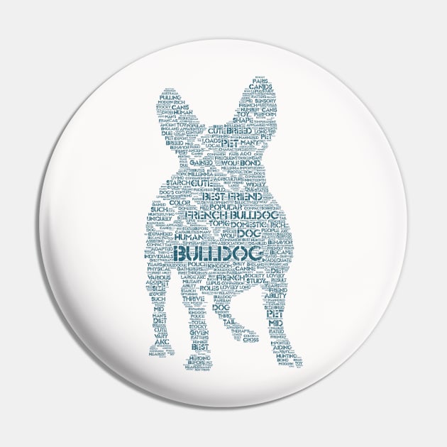 French Bulldog Animal Pet Text Word Cloud Pin by Cubebox