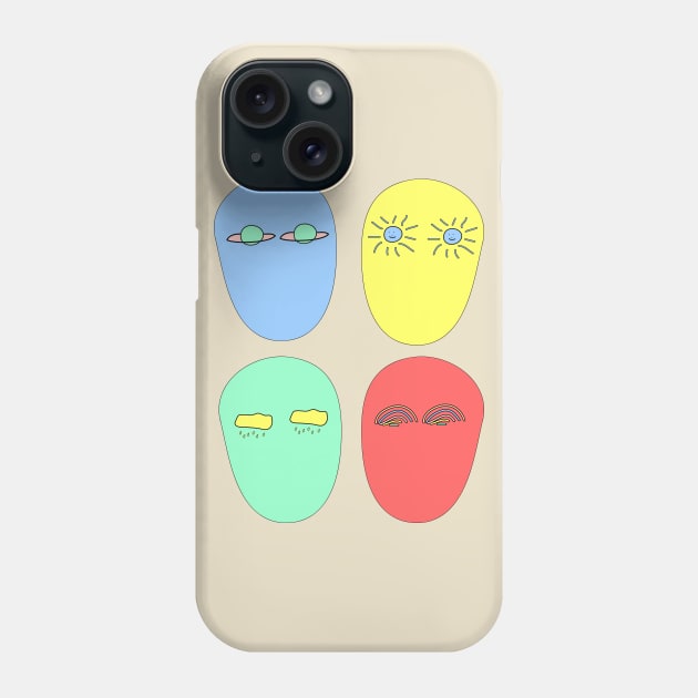 Pop Art Style Alien Eye Contact Phone Case by jumitu404