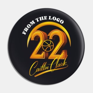 Caitlin Clark 22 From the logo white orange colors Pin