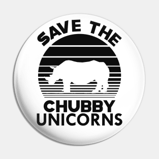 Rhino - Save the chubby unicorn Pin