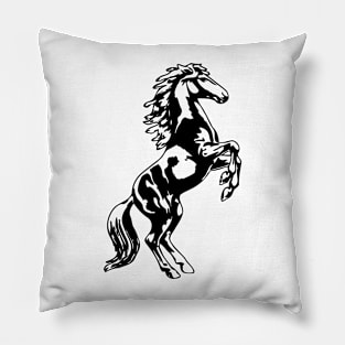 Rearing Horse Pillow