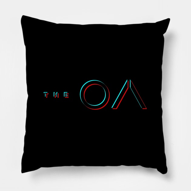 The OA Glitch Blur - Black Pillow by viking_elf