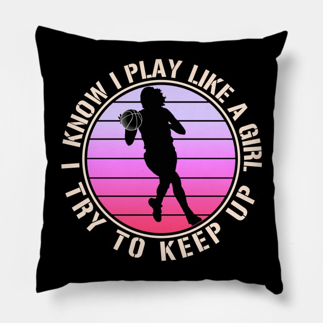 Basketball Girl Pillow by RichyTor