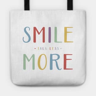 Talk Less, Smile More - Hamilton Quote - Aaron Burr Tote