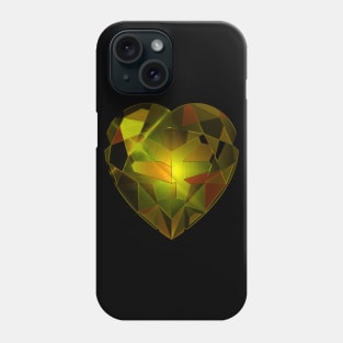 Yellow Heart Gemstone Phone Case