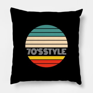 Retro 70’s Style Fashion and Decor (WHITE TEXT) Pillow