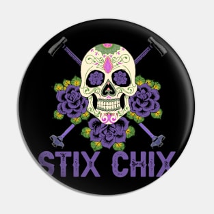 STIX CHIX (DEEP PURPLE) Pin