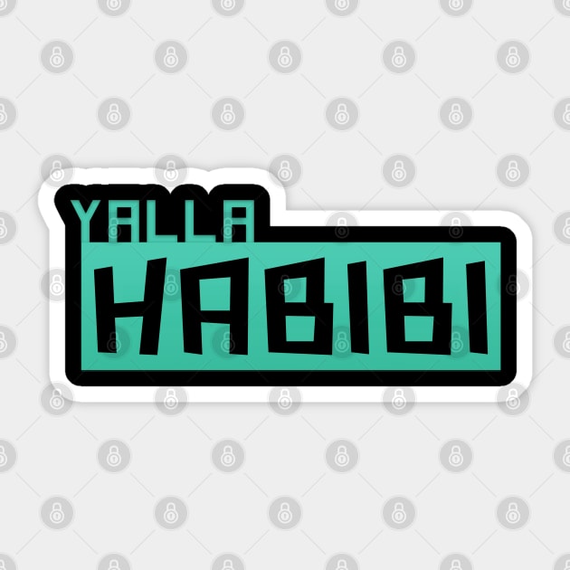 Yalla Habibi Arabic text - Yalla Habibi - Sticker