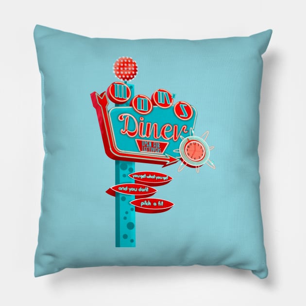 Mom’s diner Pillow by jenblove