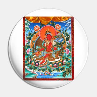 Red Tara Tibetan Buddhist Deity Thangka Pin